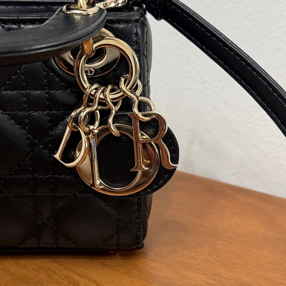 Dior Black Micro lady Dior Bag with Gold Hardware - Picture 5 of 8